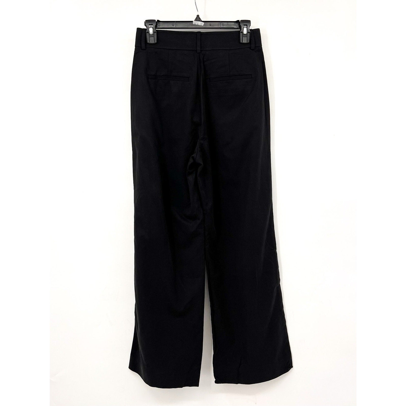 Everlane Womens The Way-High Drape Pants Sz 4 30" Inseam Pleated Black NWT