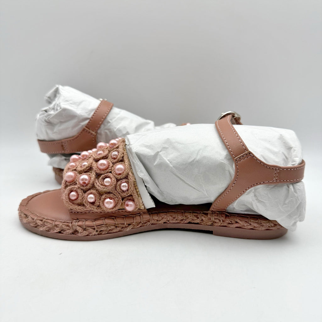 Sam Edelman Kids Holly Sandals US 1 M EU 32 Pink Linen NIB