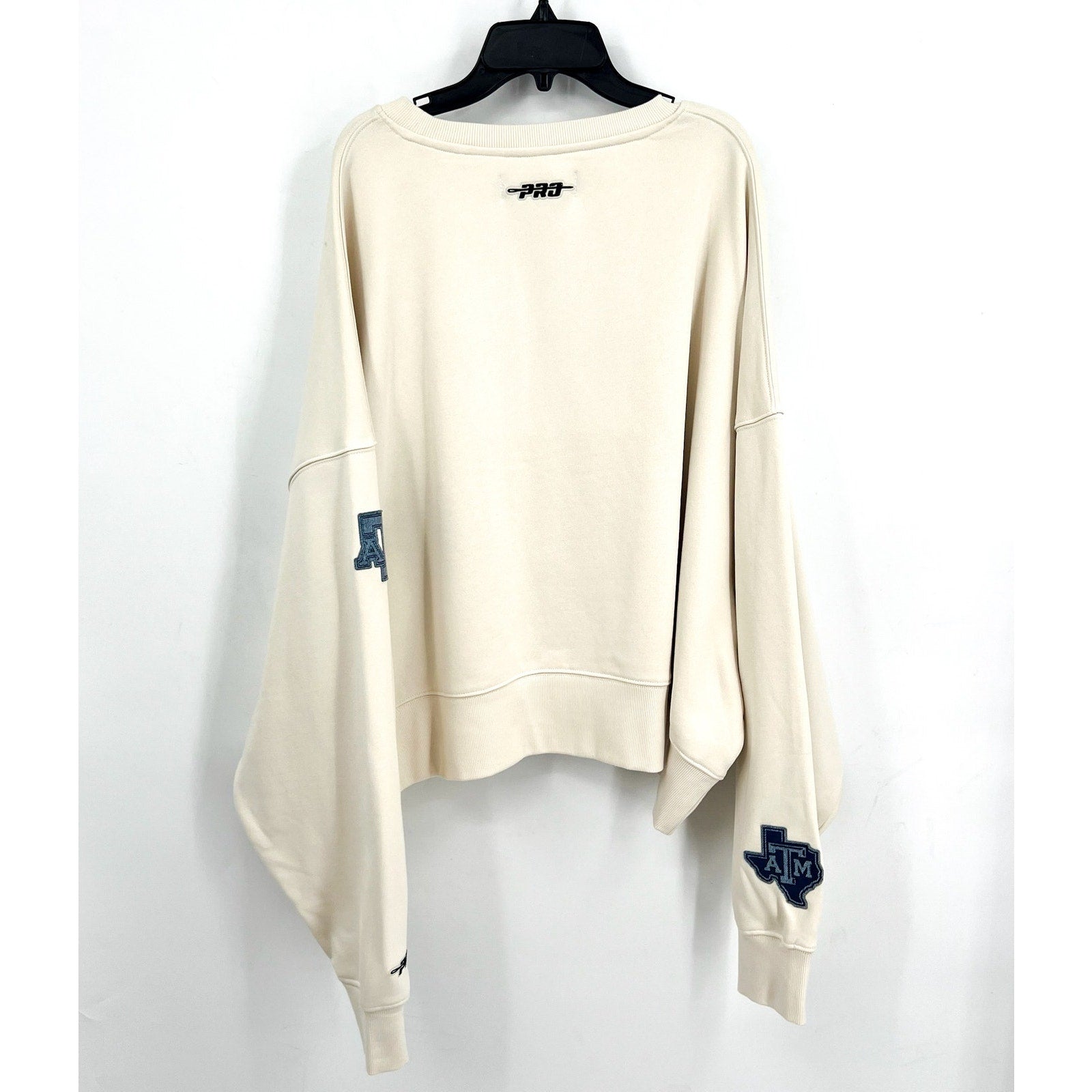 PRO STANDARD Womens Texas A&M Oversized Pullover Sweatshirt 2XL Cream Blue NWT