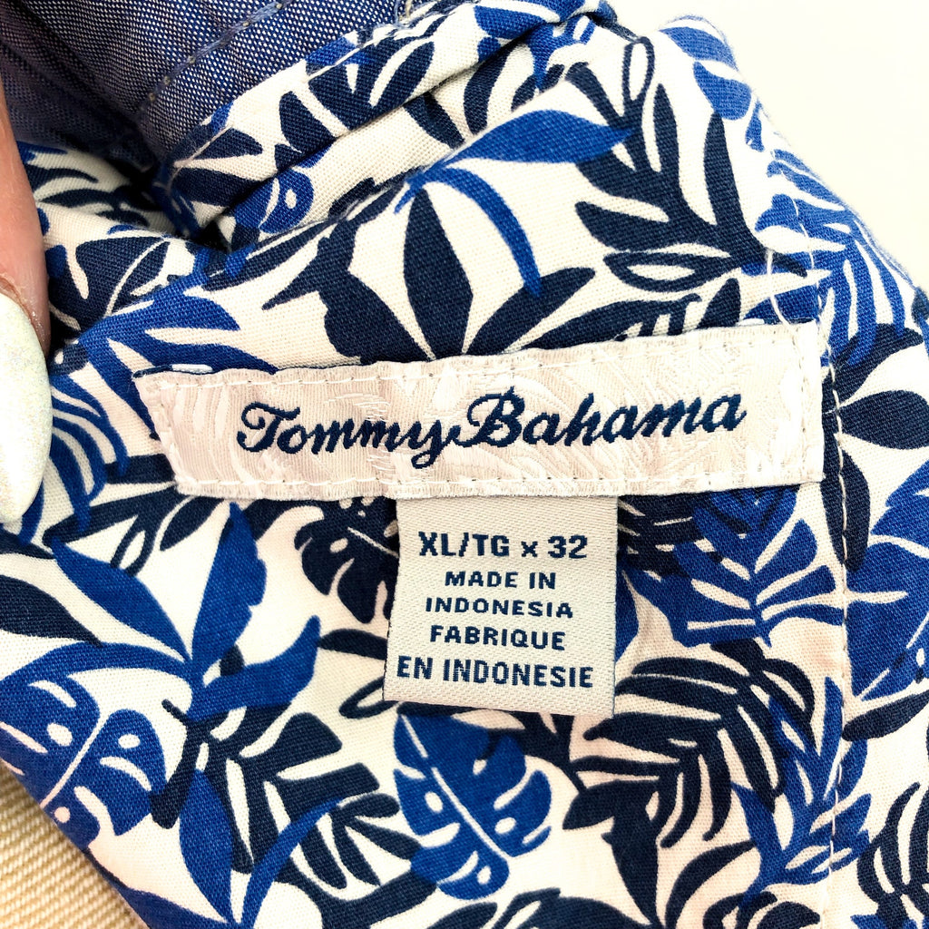 TOMMY BAHAMA Men's Beach Coast Linen Pants XL Stone Khaki 32" Inseam NWT