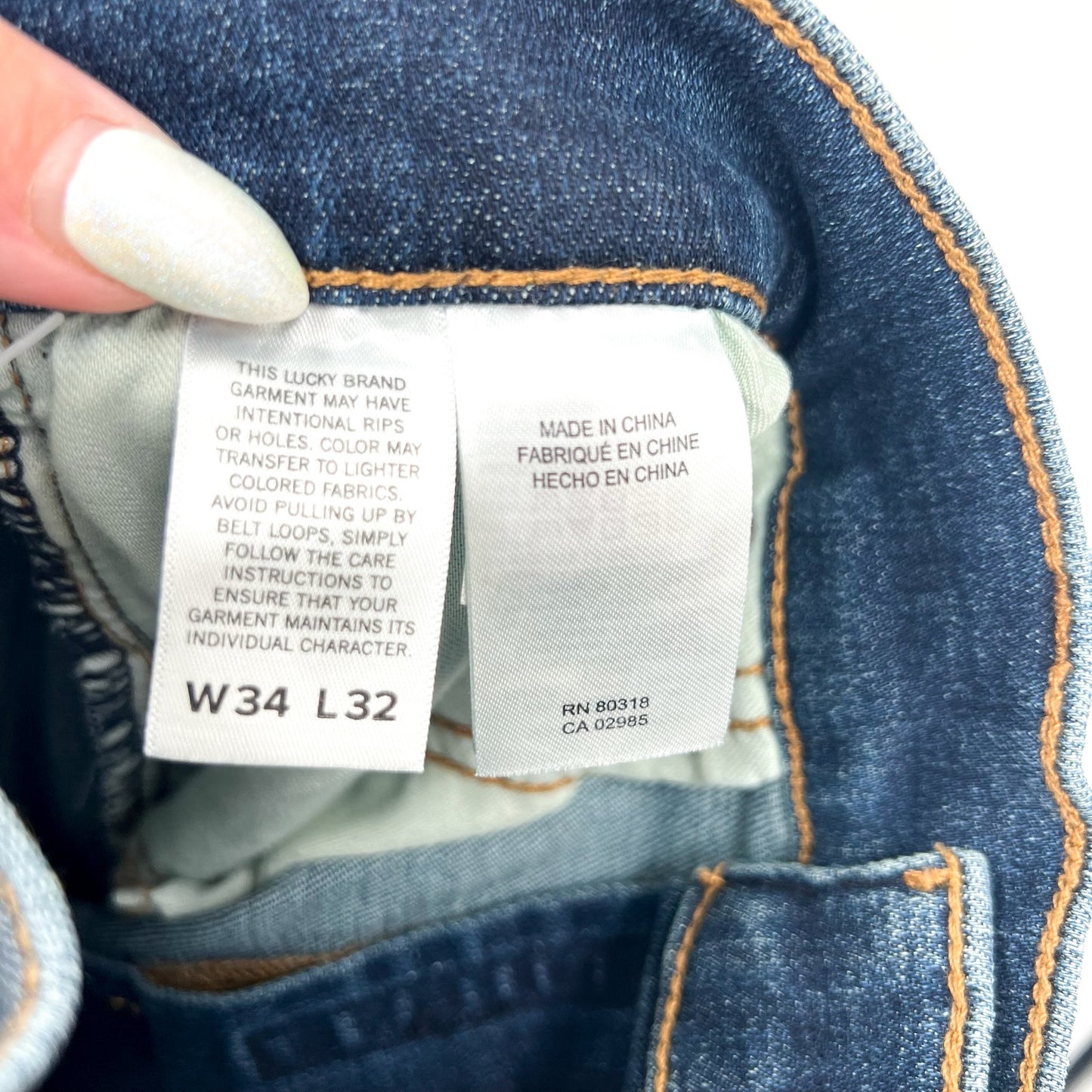 LUCKY BRAND Men's 223 Coolmax Straight-Leg Jeans 34x32 Harrison Blue NWT