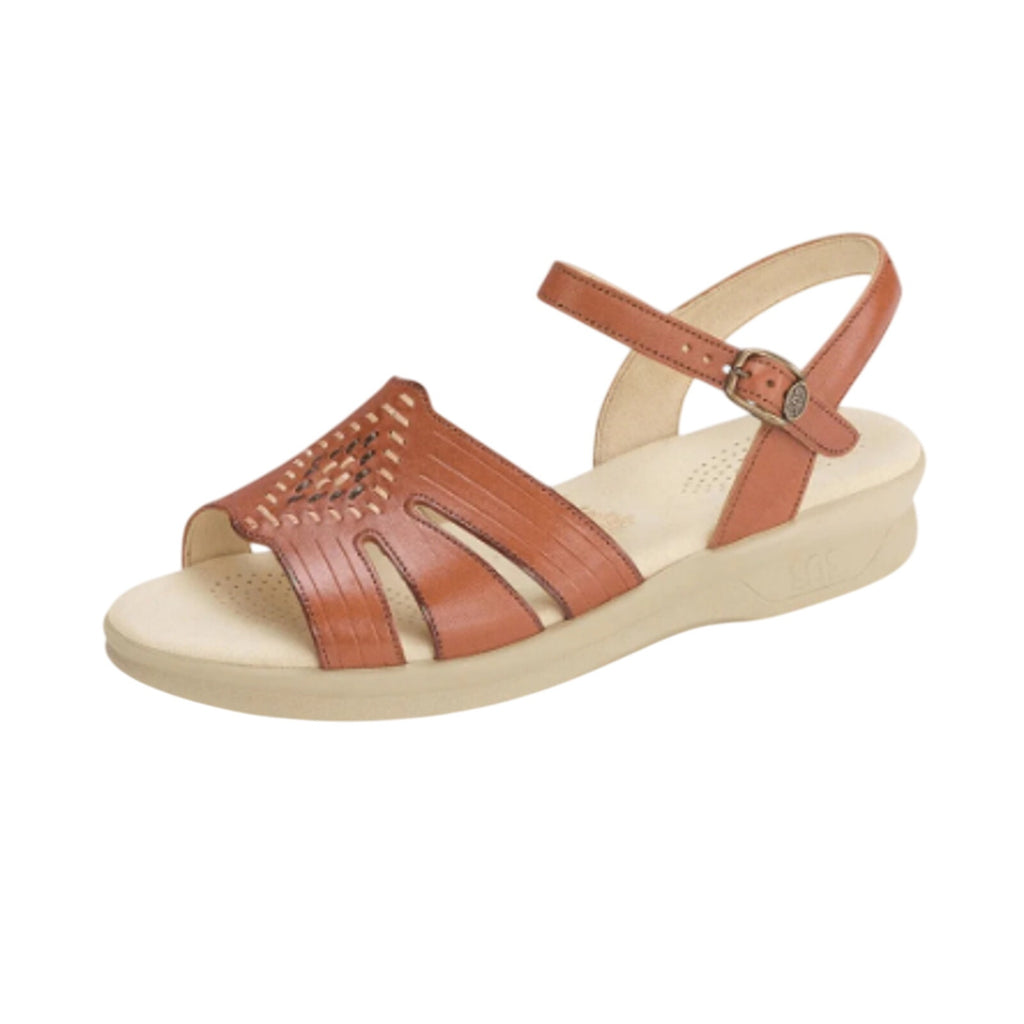 SAS Womens Huarache Sandals Size 7.5 NARROW Tan Leather Adjustable Strap NIB