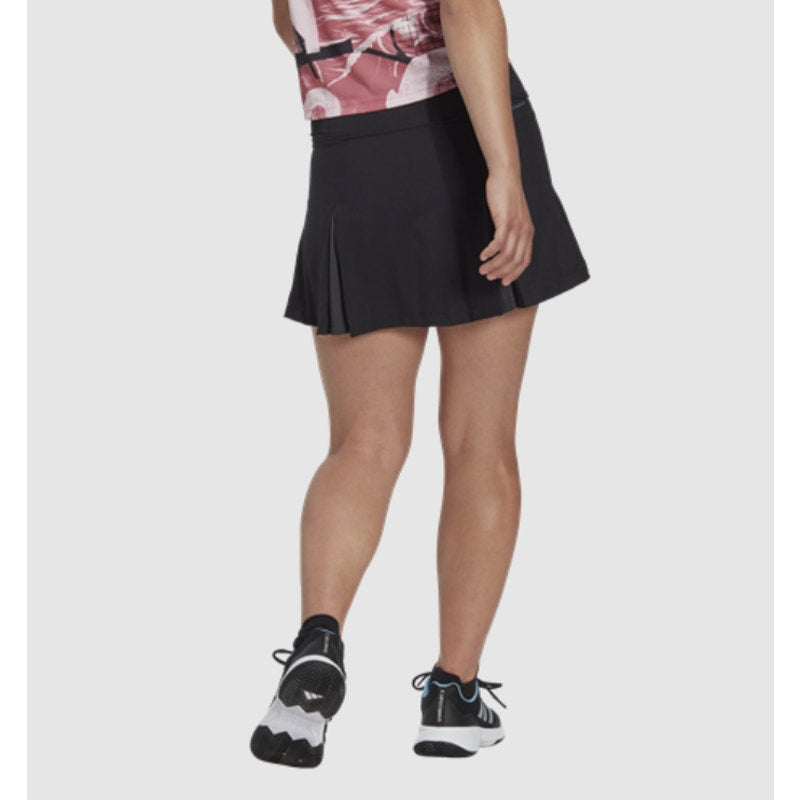 ADIDAS Women's Club Pleated Tennis Skirt Large Black Stretch NWT HS1459