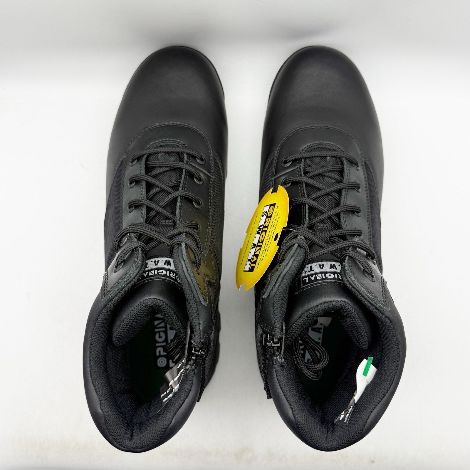 Original S.W.A.T. Mens Classic 6" Boots US 15 Wide Black Side-Zip SR NIB
