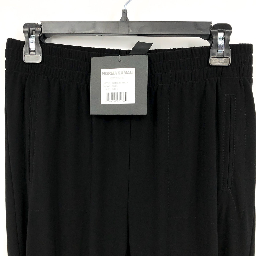 NORMA KAMALI Women's Boyfriend Puff Jogger Pants XS Black Elastic Waistband NWT