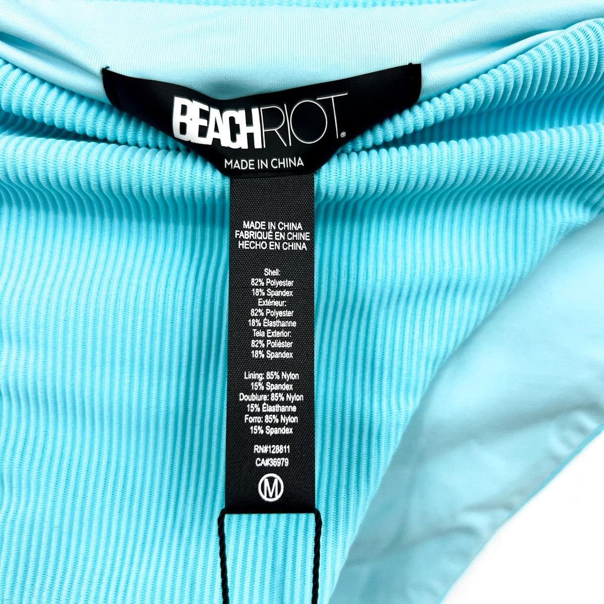 BEACH RIOT Women's Kimora Bikini Bottom Medium Blue Crush Colorblock NWT
