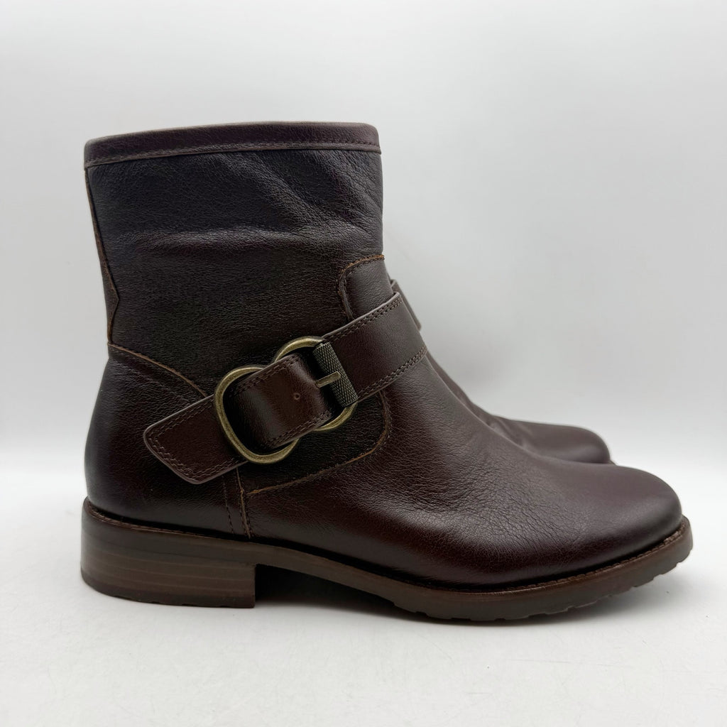SOFFT Womens Brie Ankle Boots US 9 M Brown Leather Waterproof NWOB