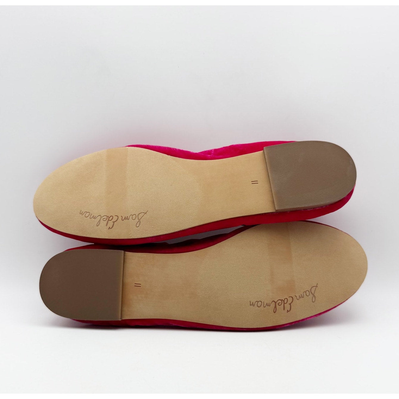 SAM EDELMAN Womens Felicia Ballet Flats US 11 EU 42 Pink Velvet Round Toe NIB