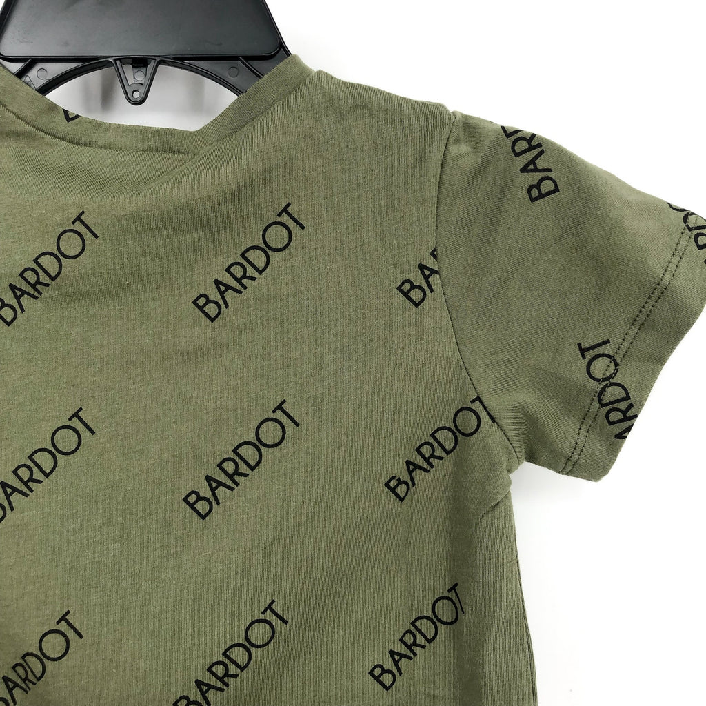 BARDOT JUNIOR Toddler Bardot Tee 4T Khaki Green Short Sleeves NWT