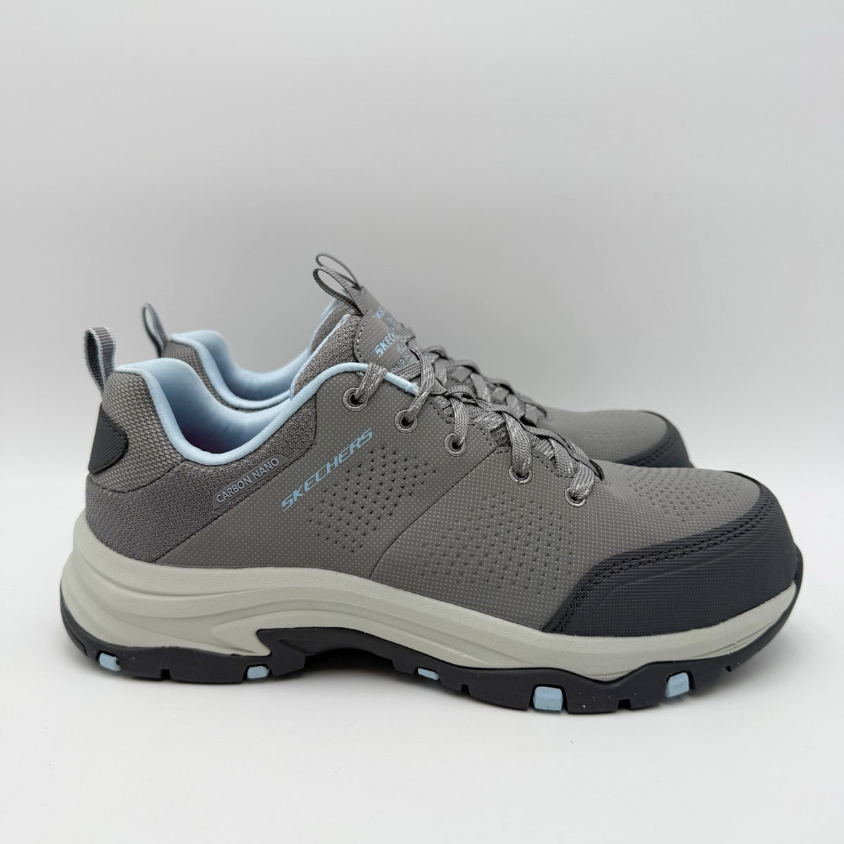 Skechers Womens Trego Astallet Work Shoes Size 7.5 Grey Comp Toe SR Sneakers NIB