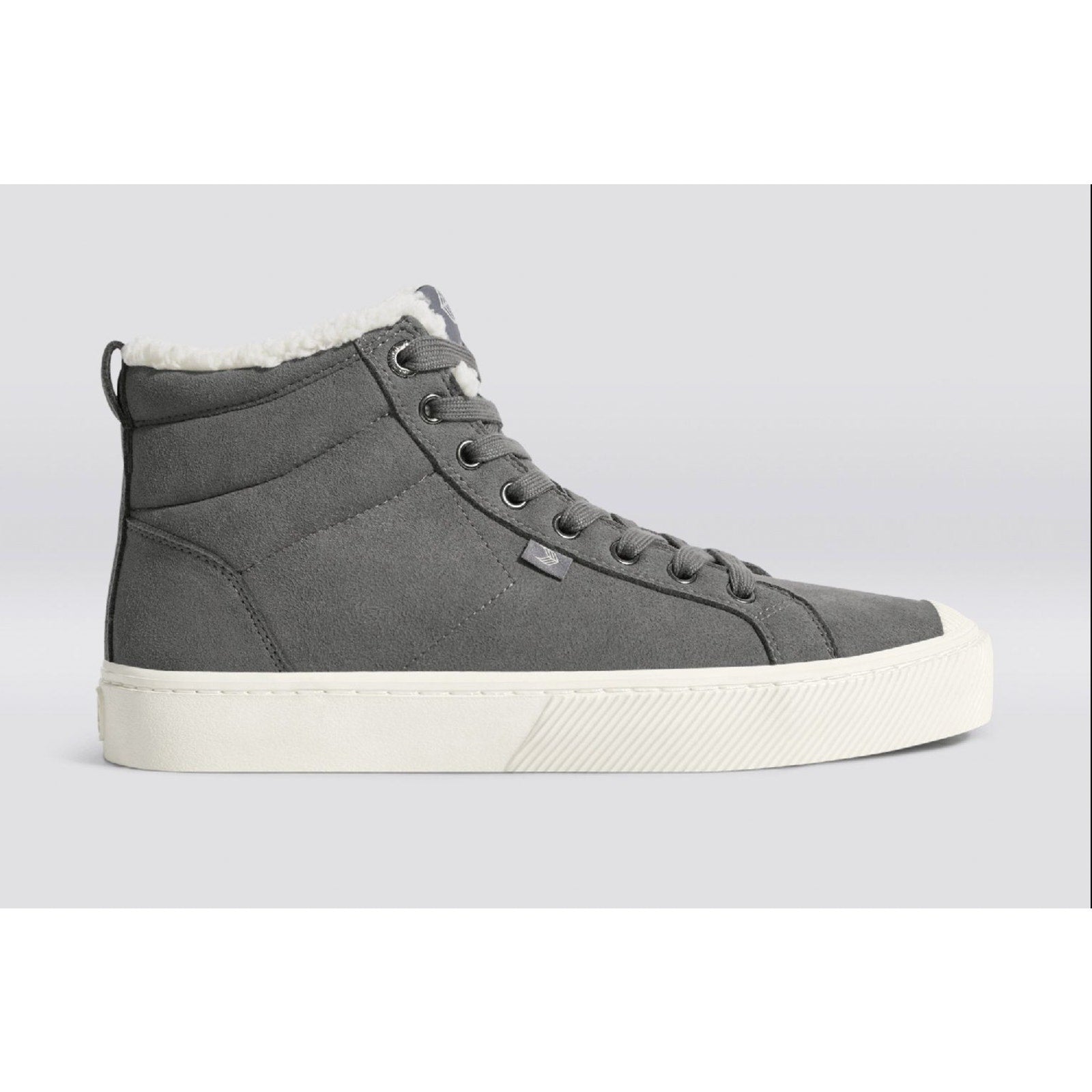 Cariuma Womens OCA Therma High Sneaker Boots Size 9 Grey Suede Shearling NIB