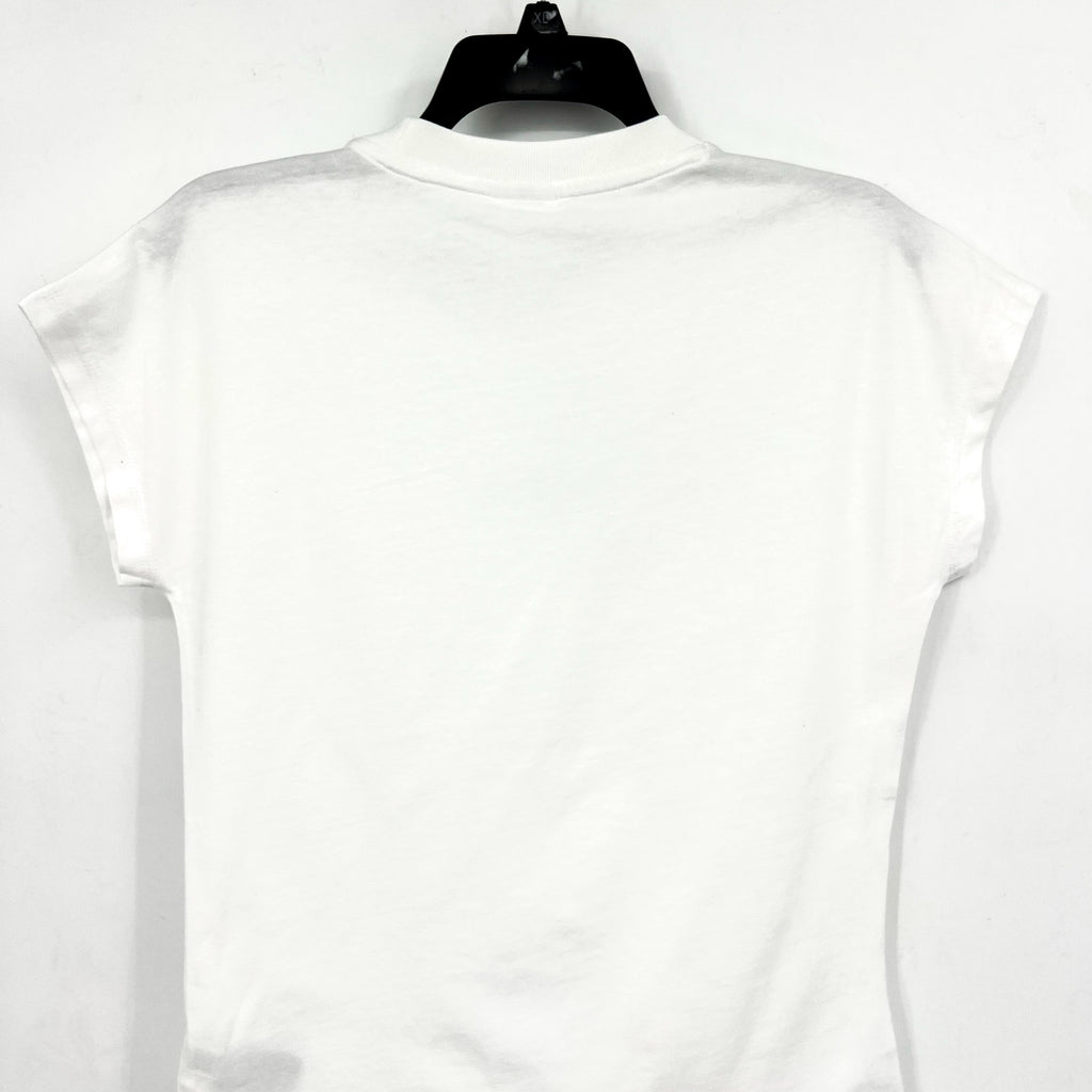 ADIDAS Women's Essentials Linear Single Tee Medium White Short Sleeve Logo NWT