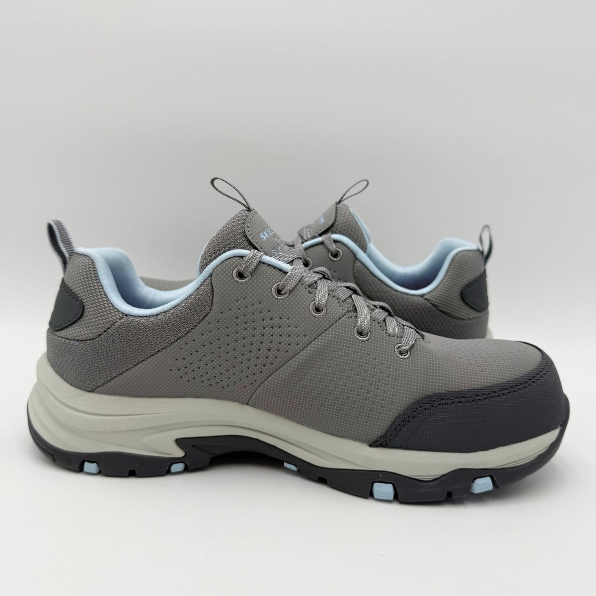 Skechers Womens Trego Astallet Work Shoes Size 7.5 Grey Comp Toe SR Sneakers NIB