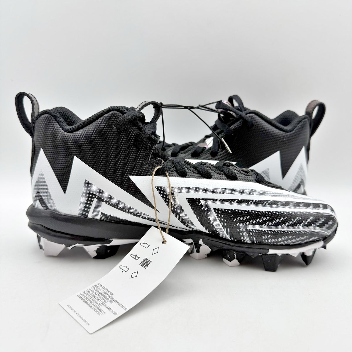 Adidas Kids Freak Spark MD 23 Football Cleats Size 3.5 Youth Black White NWOB