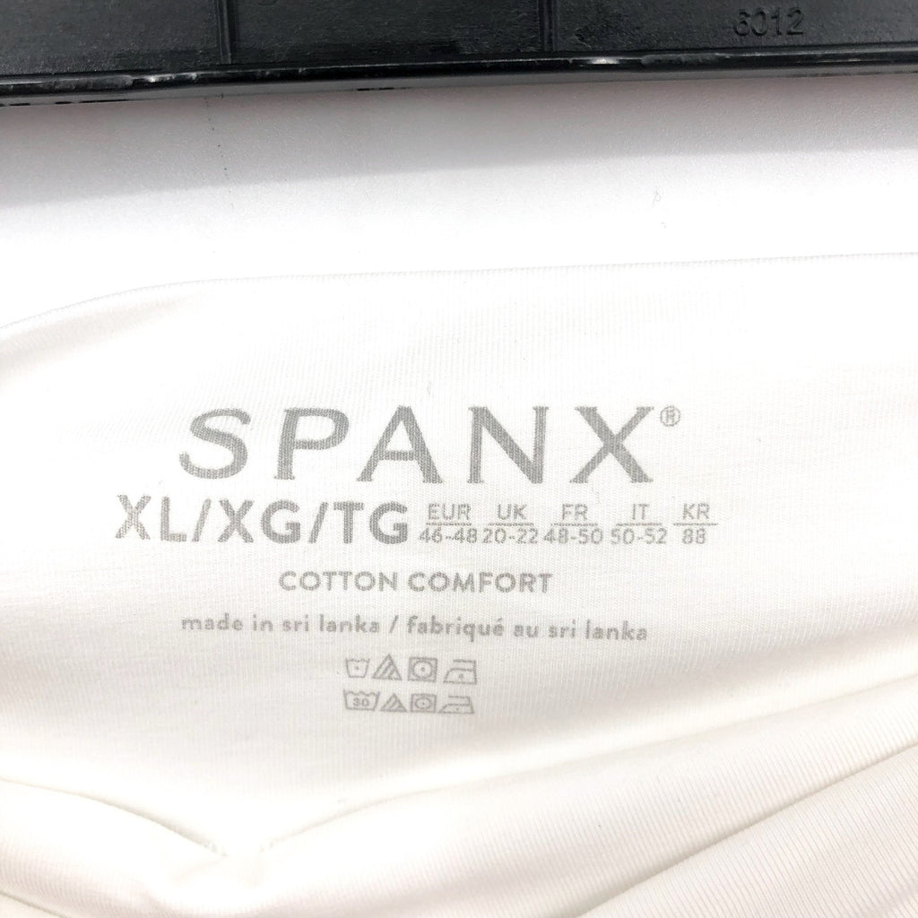 SPANX Women's Cotton Control Thong XL White Tummy Shaping 40052R NWT
