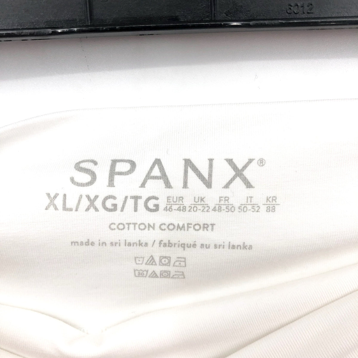 SPANX Women's Cotton Control Thong XL White Tummy Shaping 40052R NWT