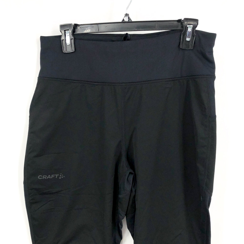 CRAFT Women's ADV Essence Wind Leggings Large Black Reflective Windproof NWT