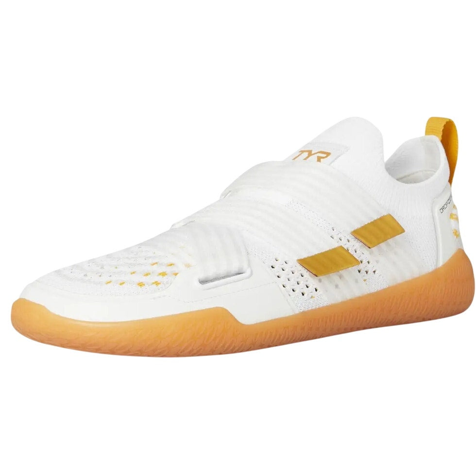 TYR Mens Dz Bf Stabstrap Running Sneakers US 8 White Gold Athletic NIB