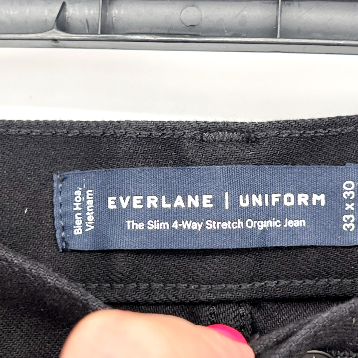 EVERLANE Uniform Men's Slim Jeans 33x30 Black 4-Way Stretch Organic Cotton NWT