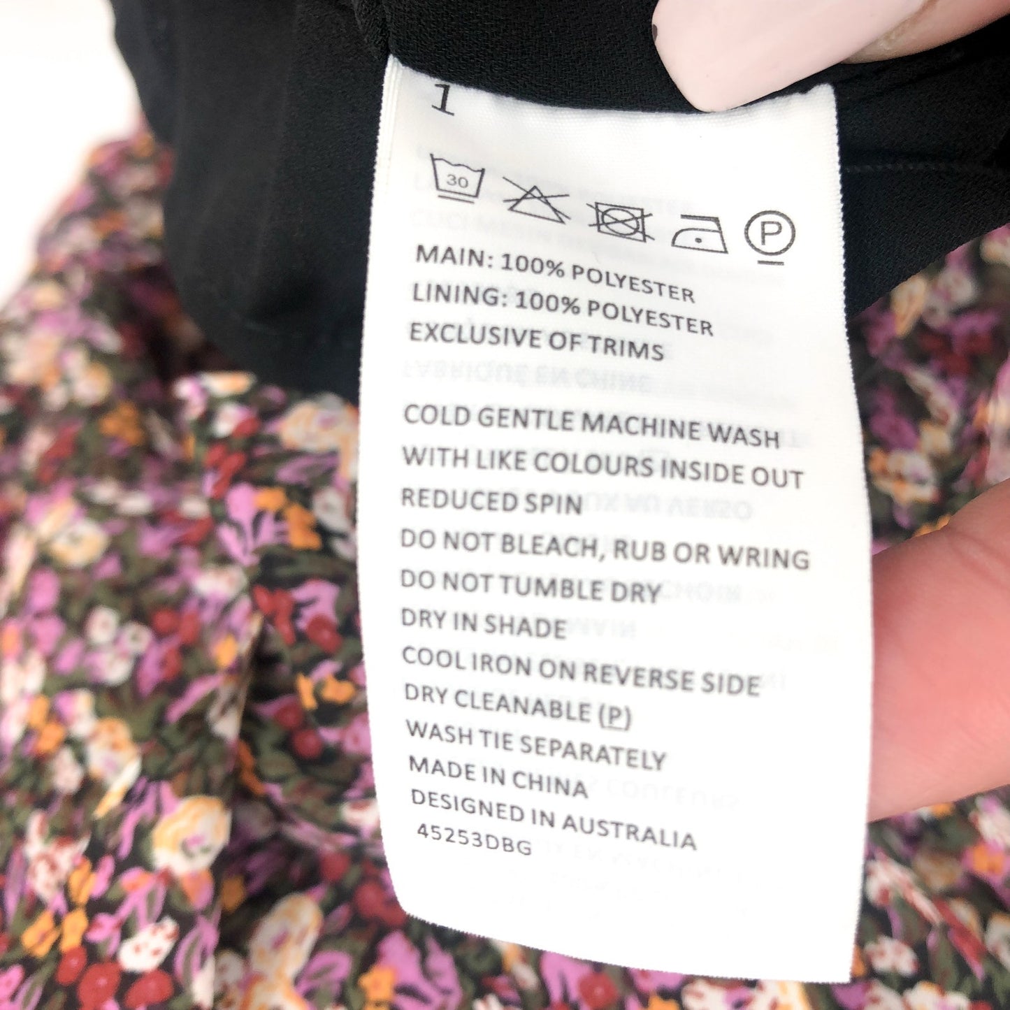 BARDOT JUNIOR Girls Cassidy Wrap Dress Size 18 Black Pink Floral Long Sleeve NWT