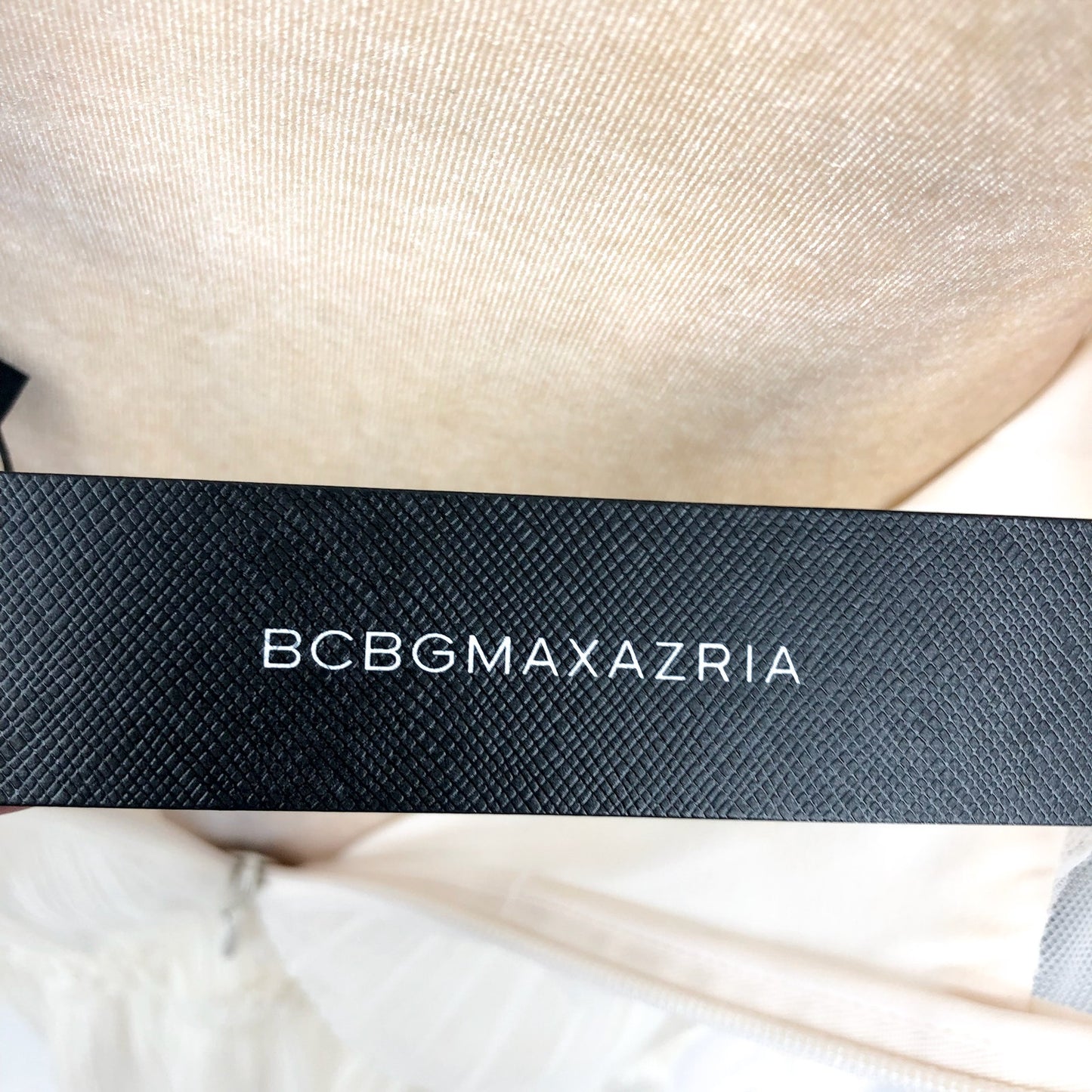 BCBGMAXAZRIA Women's Strapless Tiered Tulle Mini Dress Size 6 Gardenia White NWT