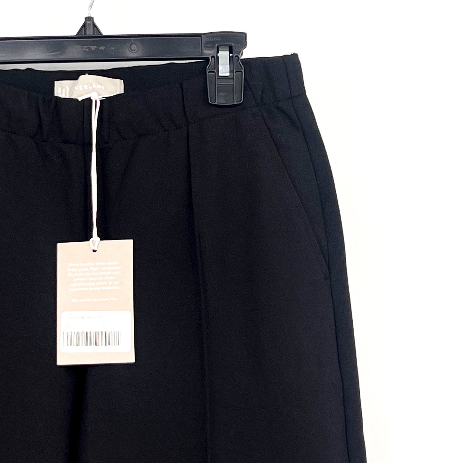 EVERLANE Women's The Wide Leg Dream Pants Small Black Elastic Waist NWT