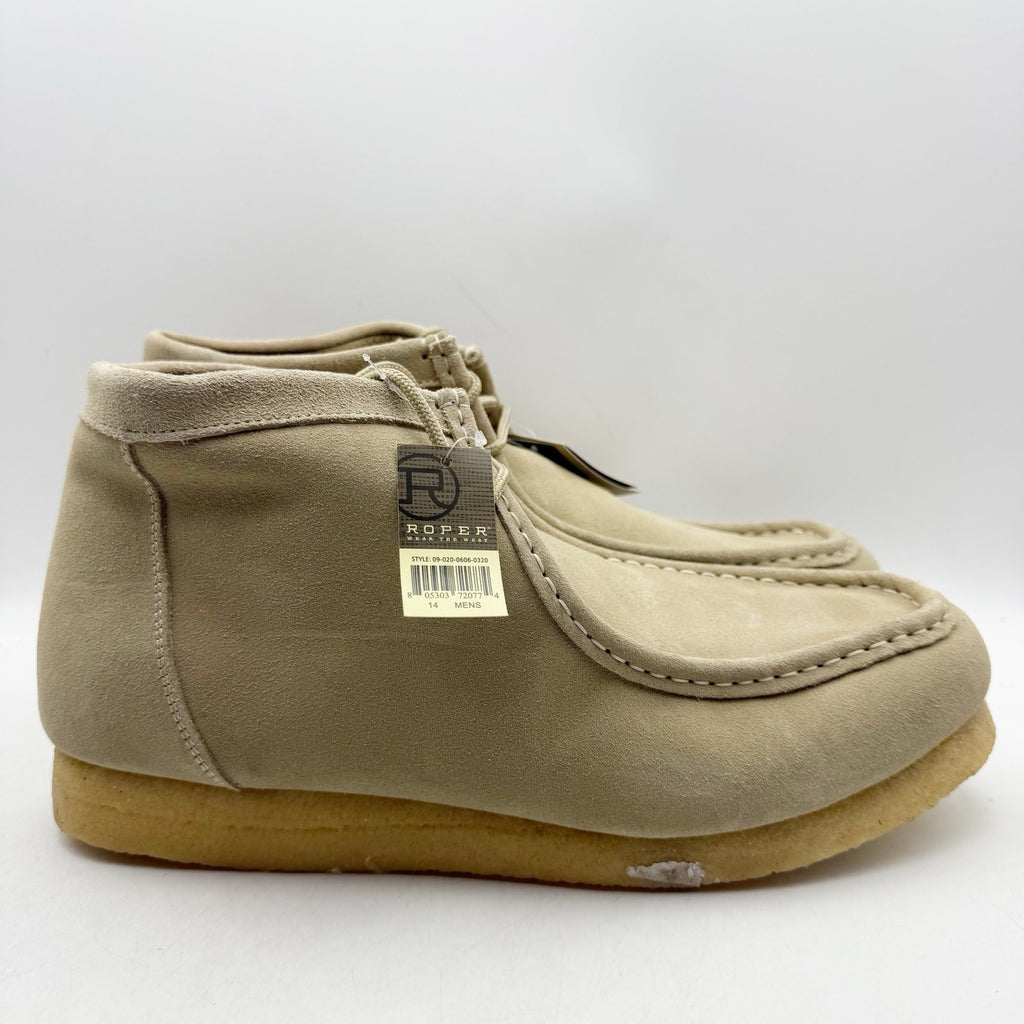 Roper Mens Gum Sticker Chukka Ankle Boots Size 14 EU 47.5 Tan Taupe Suede NWT