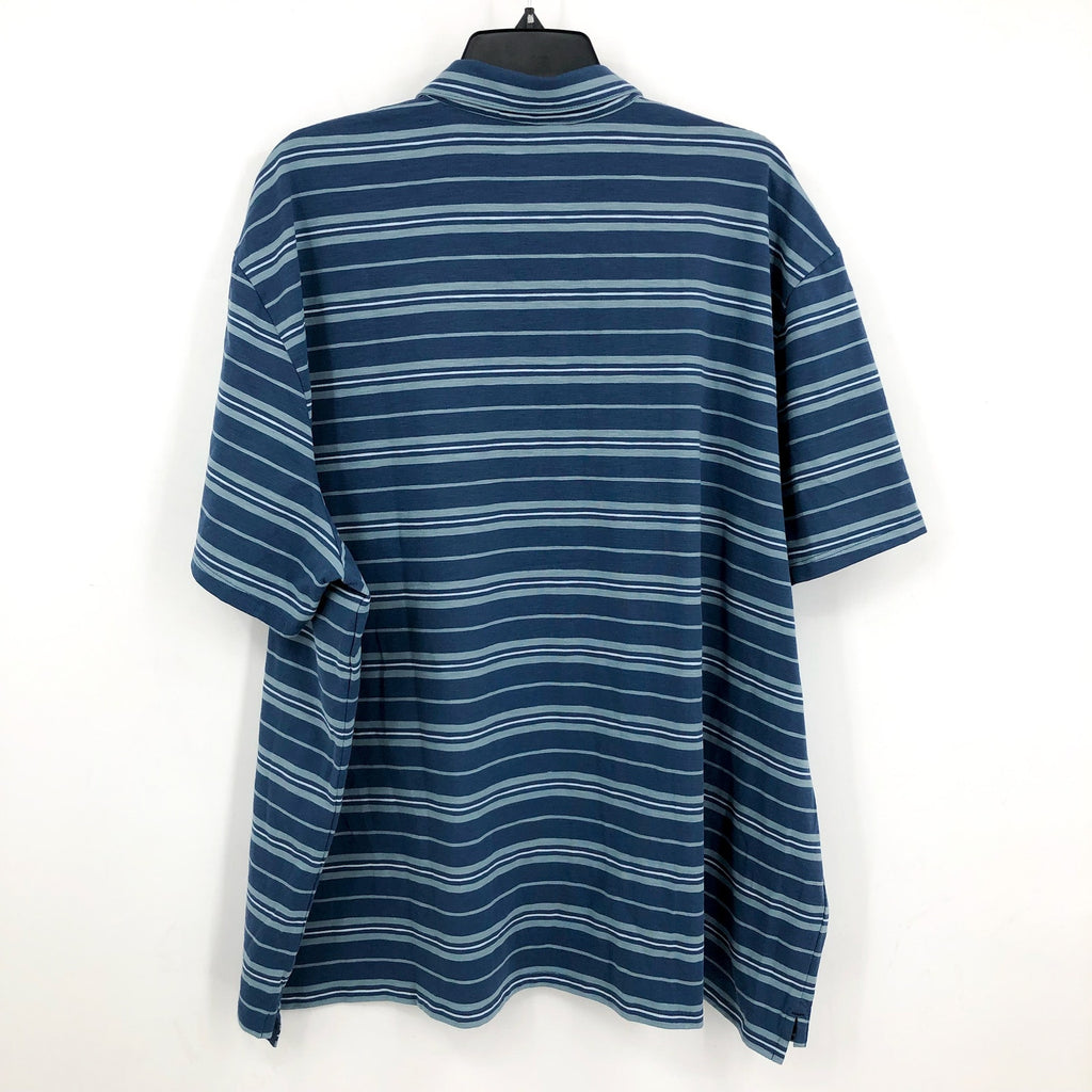 L.L. BEAN Men's Lakewashed Performance Polo 3XL Short-Sleeve Blue Stripe NWT