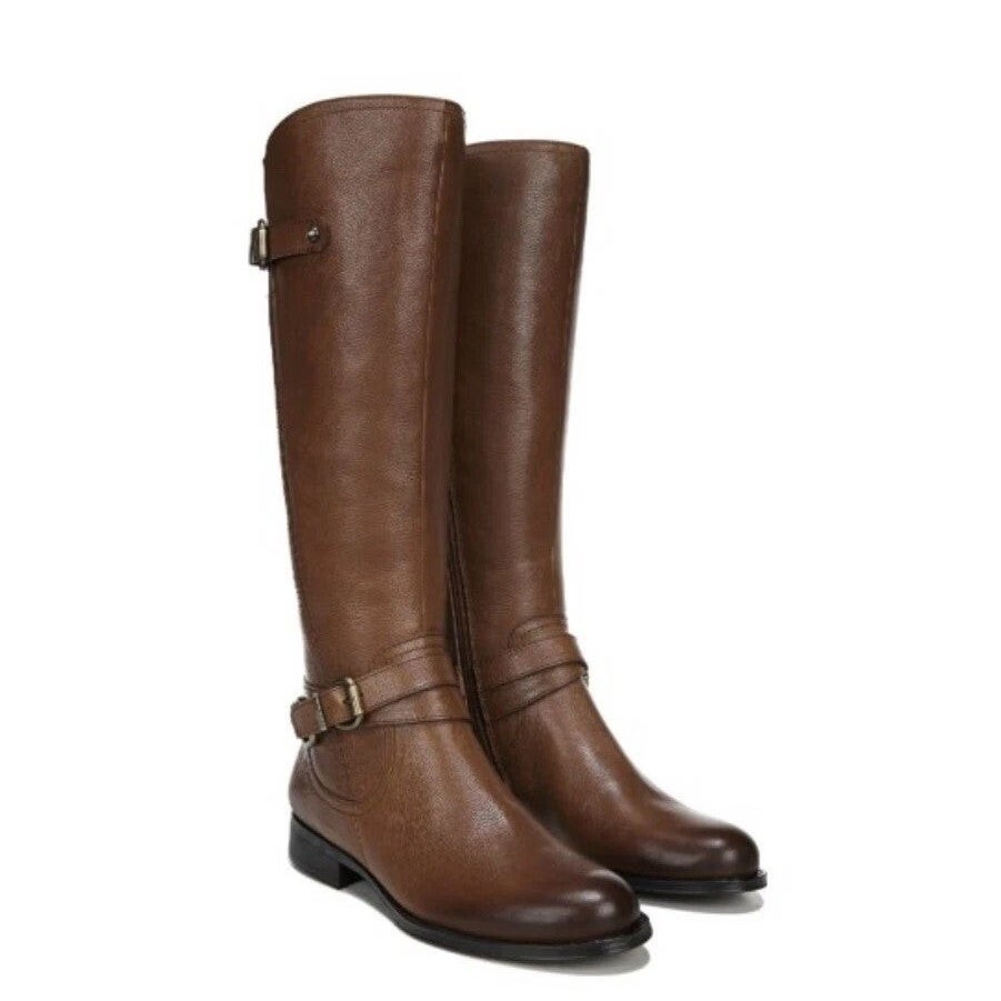 Naturalizer Womens June Knee High Riding Boots Size 10 EU 40 Brown Leather NWOB