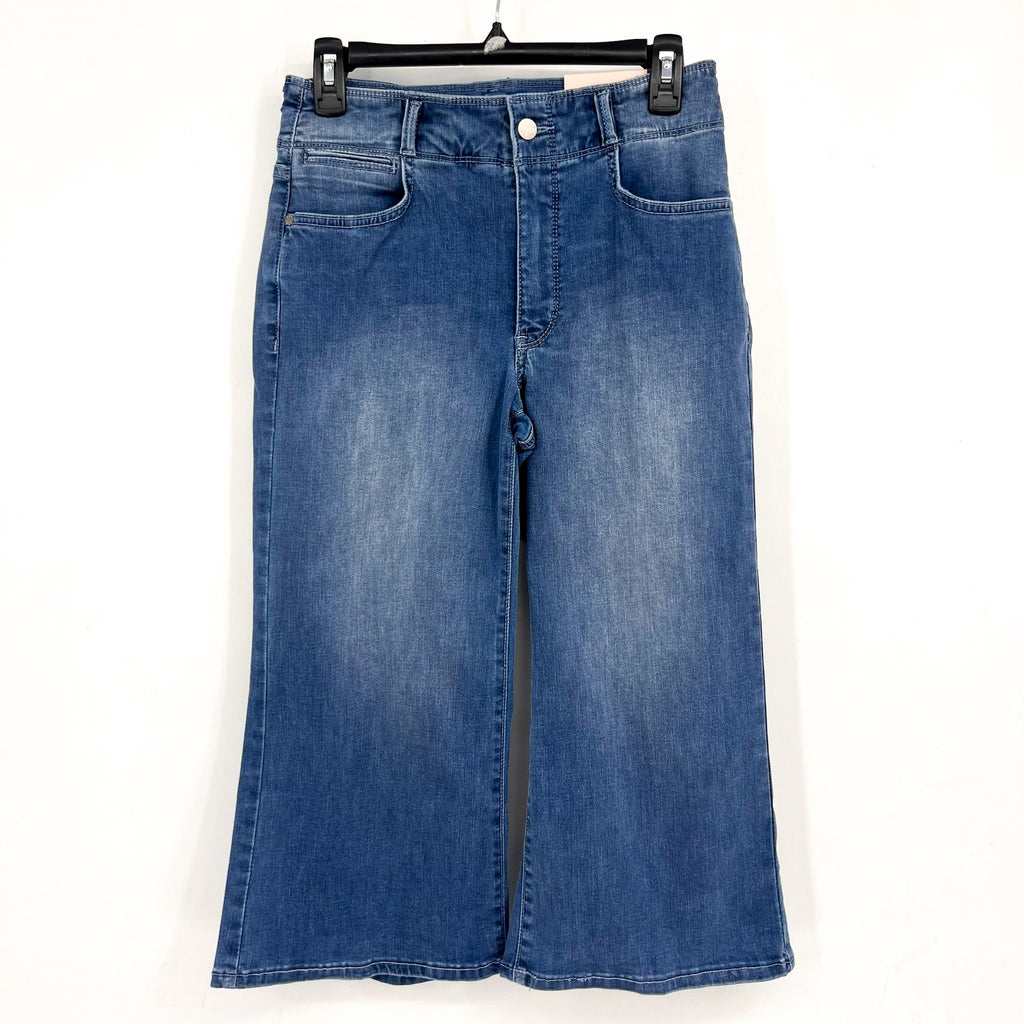 NYDJ Womens Cool Embrace Major Wide Leg Capri Jeans 6 PETITE Compass Blue NWT