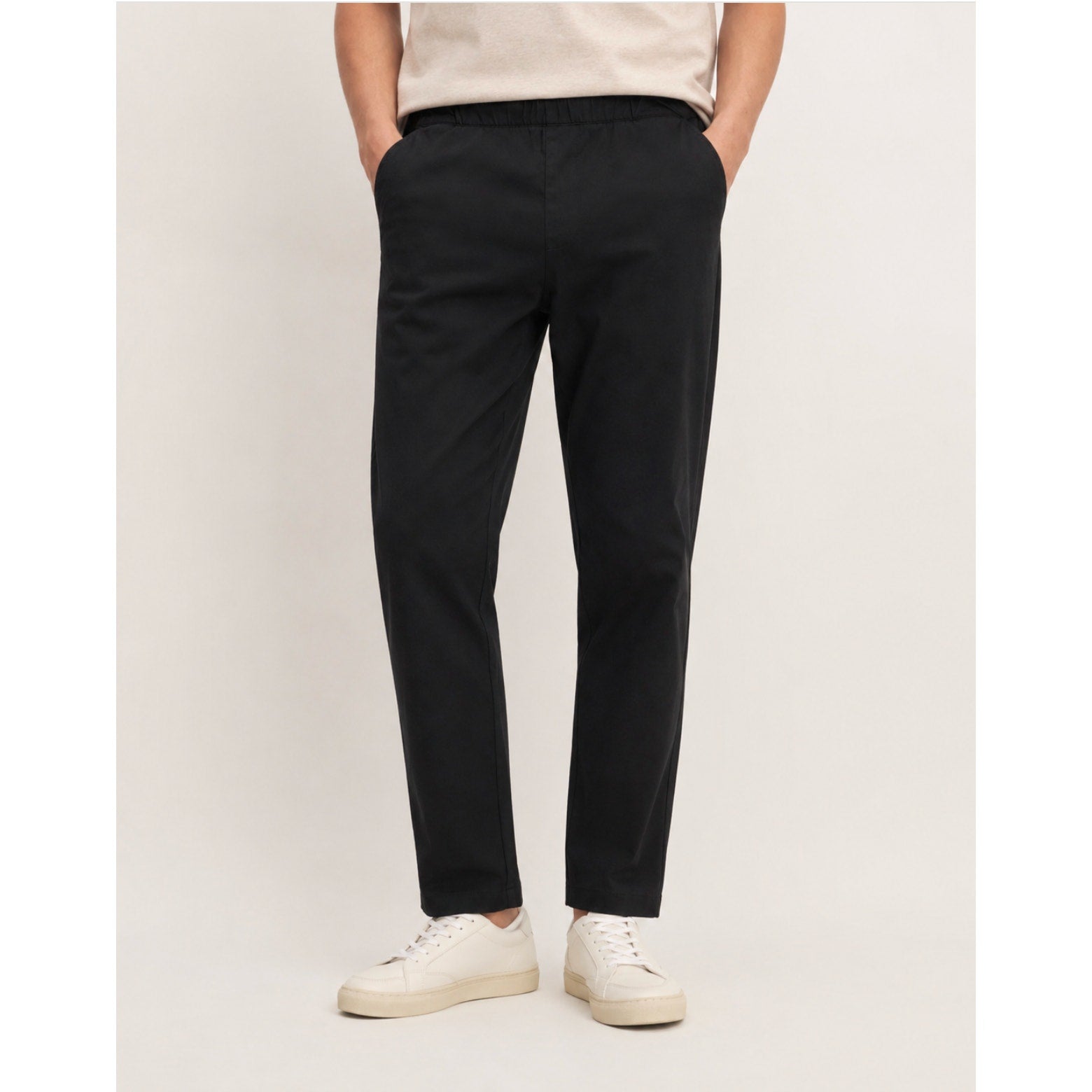 A9013. EVERLANE- MENS MEDIUM- Casual Pants Medium X 30 Black Cotton Twill Pull-on NWT