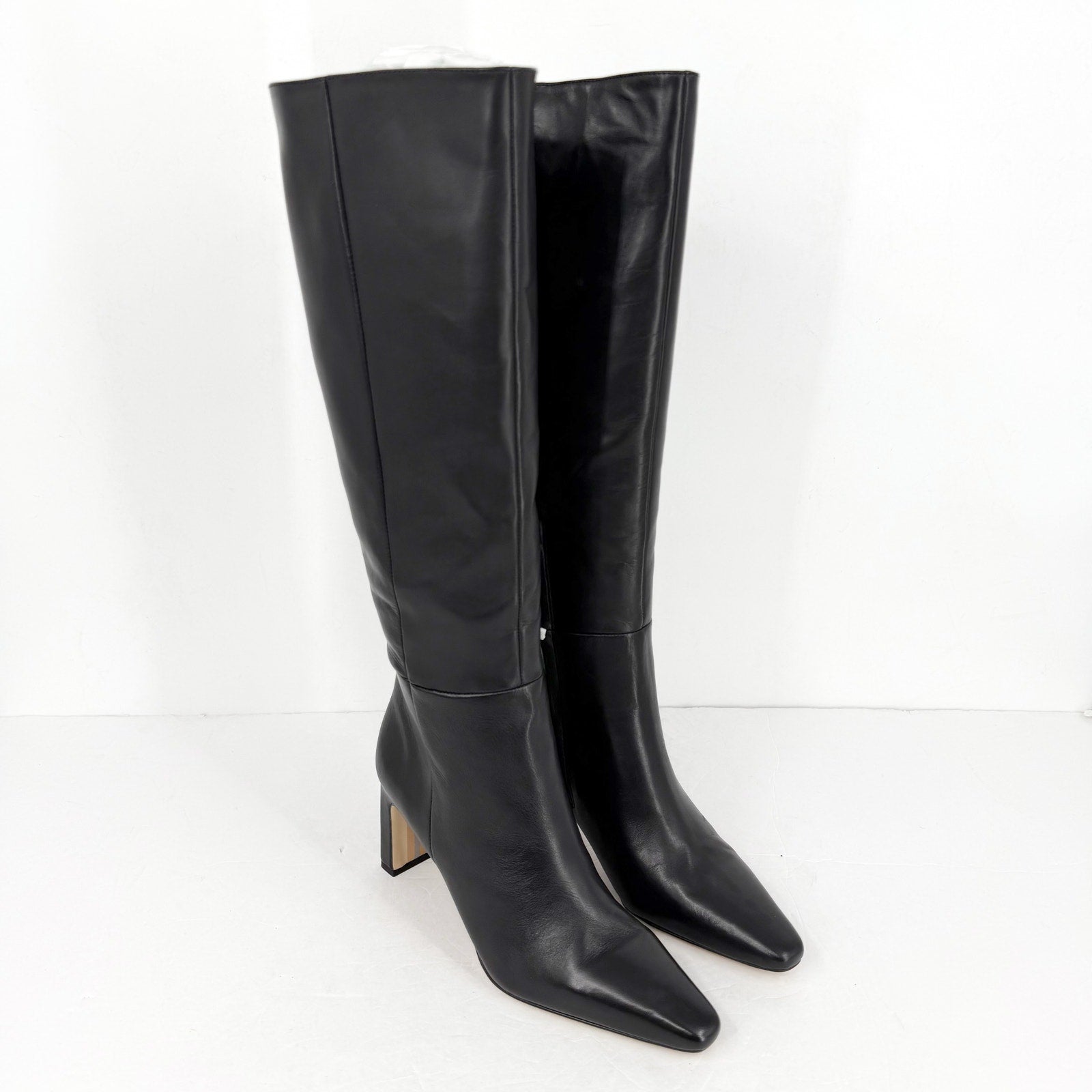 Sam Edelman Womens Sylvia Knee High Boots Size 7 Black Leather Pointed Toe NWOB