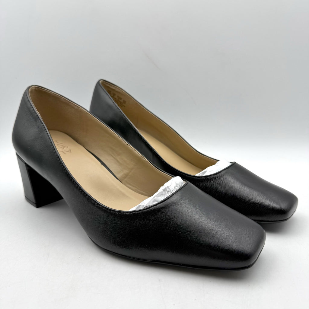 Naturalizer Womens Karina Pumps Size 7.5 Wide EU 38 Black Leather Heels NIB