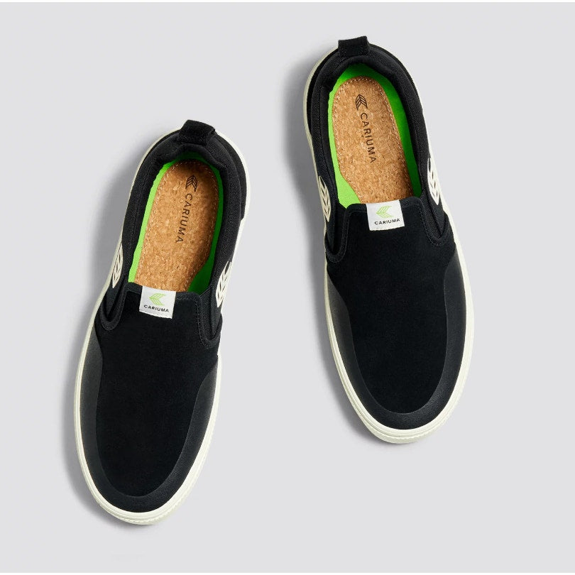 Cariuma Womens Skate Pro Slip On Casual Sneakers Size 6.5 Black Suede NIB