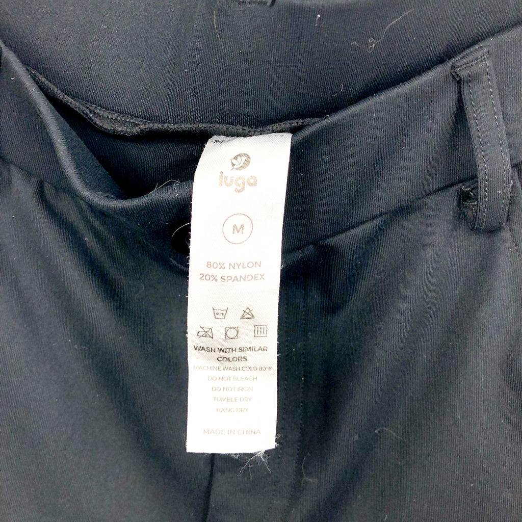 IUGA Womens High Waisted Stretchy Work Pants Medium Black High Rise EUC