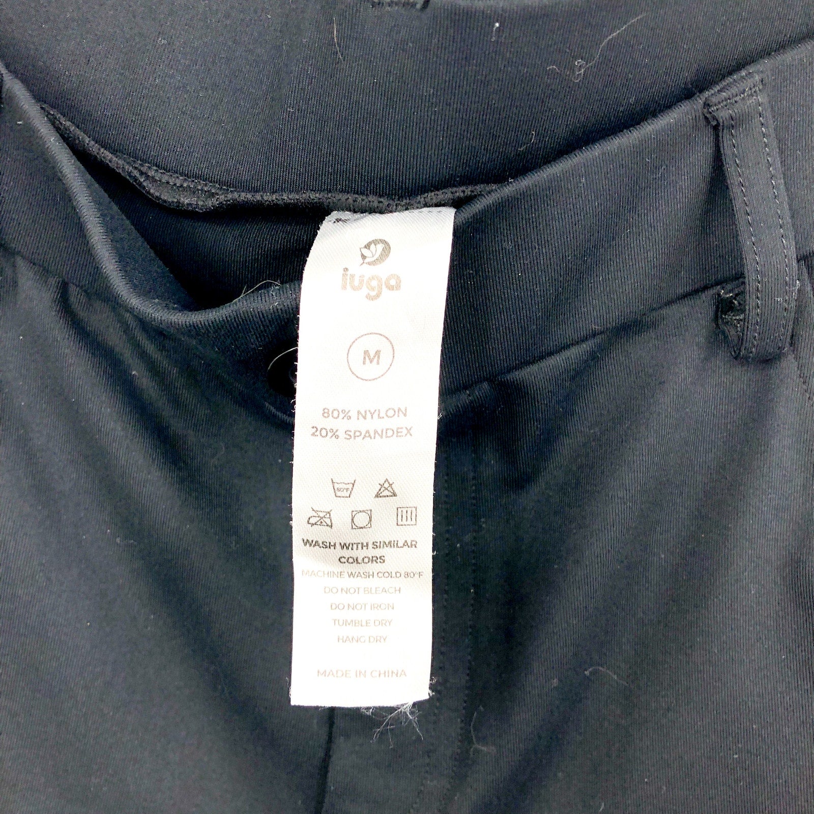 IUGA Womens High Waisted Stretchy Work Pants Medium Black High Rise EUC