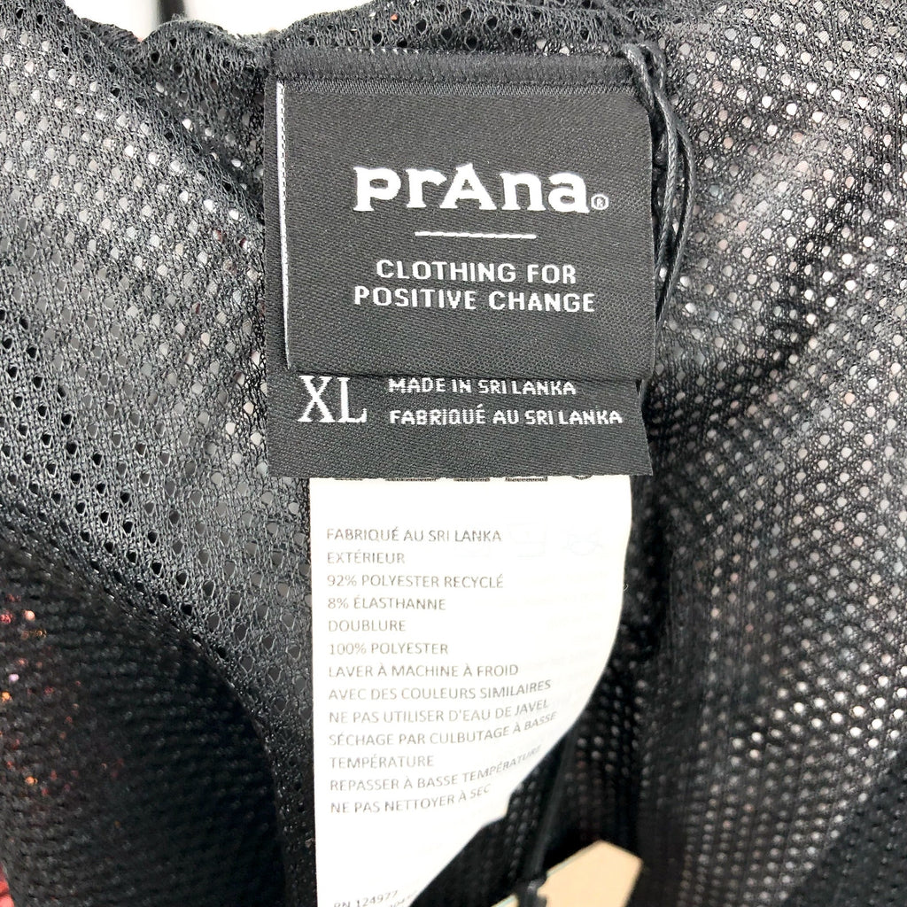 PRANA Men's Plunge Swim Shorts Large Red Cacao Alotta Dots 6" Inseam Liner NWT
