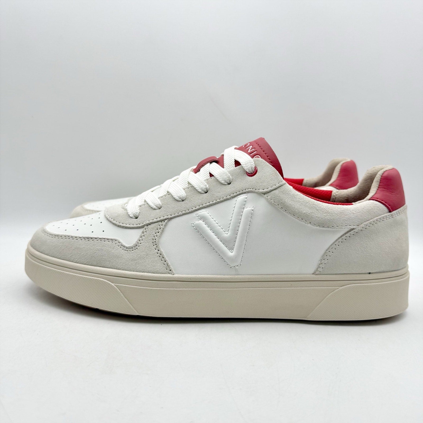 Vionic Womens Kimmie Court Sneakers US 12 M White Red Leather NWOB