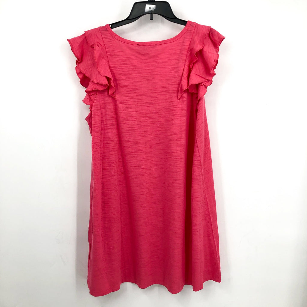 TOMMY HILFIGER Women's Knit Dress Large Pink Short Sleeve Cotton Modal NWT