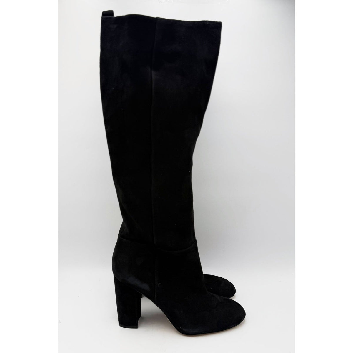 Sam Edelman Womens Caprice Heeled Knee High Boots Size 8.5 Black Suede NWOB
