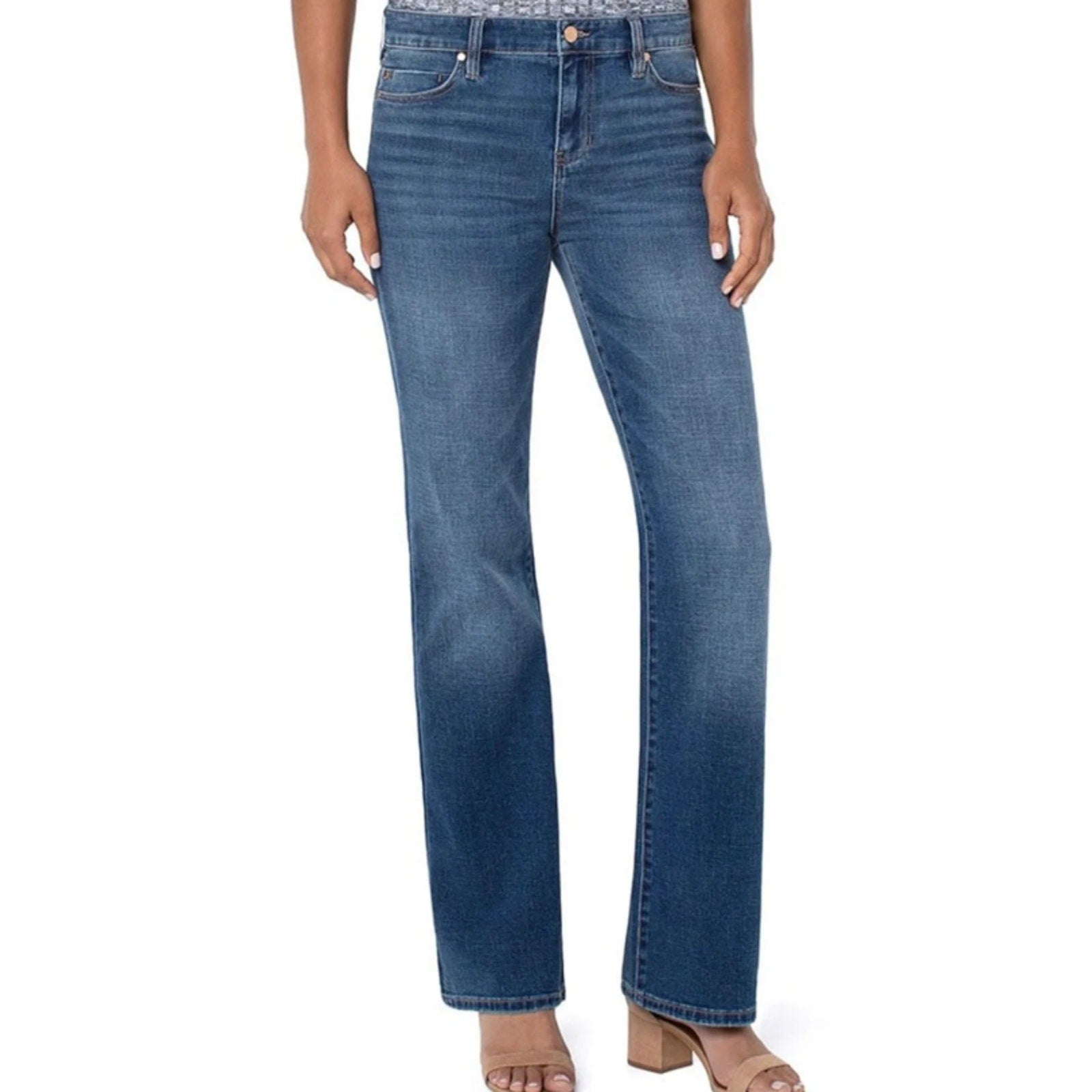 Liverpool Women's Lucy Bootcut Jeans Size 10/30 Yuba Blue Mid Rise Denim NWT