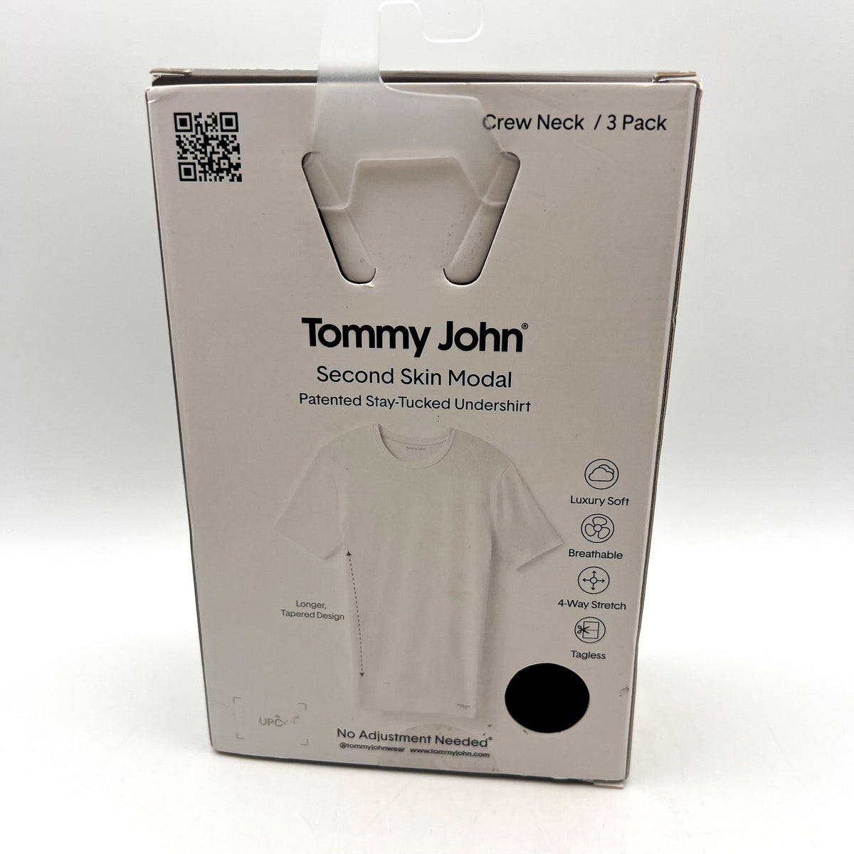 TOMMY JOHN Men's Crew Neck Stay Tucked Undershirt XL Black 3 Pack Modal NWT