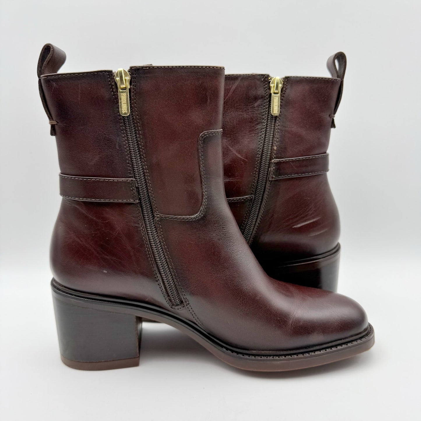 Pikolinos Womens Huesca W8X-8736 Boots EU 38 US 7.5-8 Calfskin Leather Brown