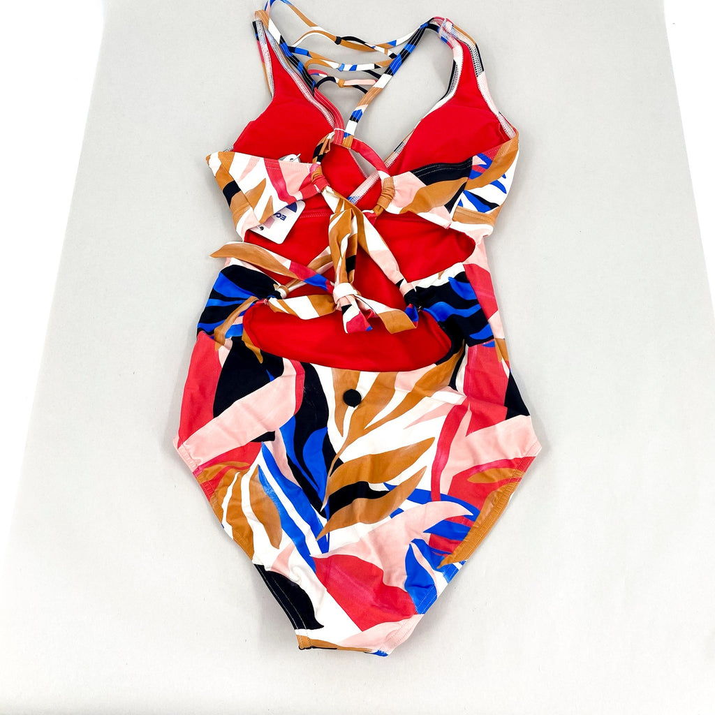 PRANA Women's Atalia One Piece Swimsuit XS Multi Tropics Print UPF 50+ NWT