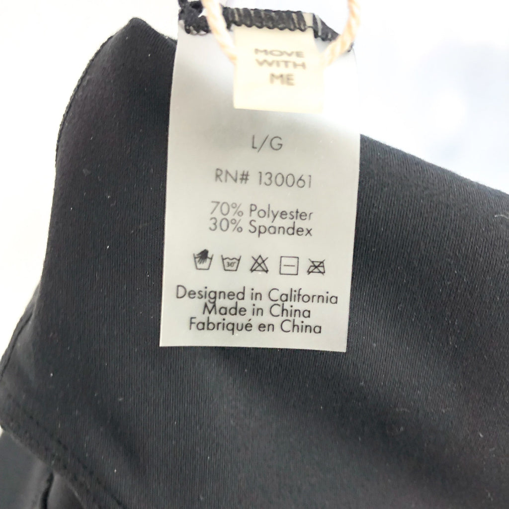 L*SPACE Women's Patterson Athletic Dress Large Black Tank Built in Short  NWT