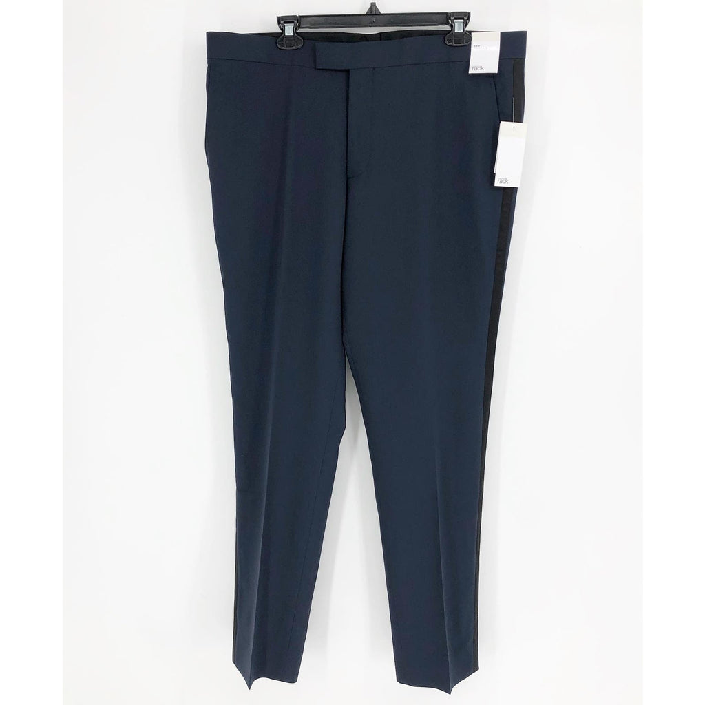 NORDSTROM RACK Men's Trim Fit Dress Pants 36x31 Navy Blue Straight Leg NWT