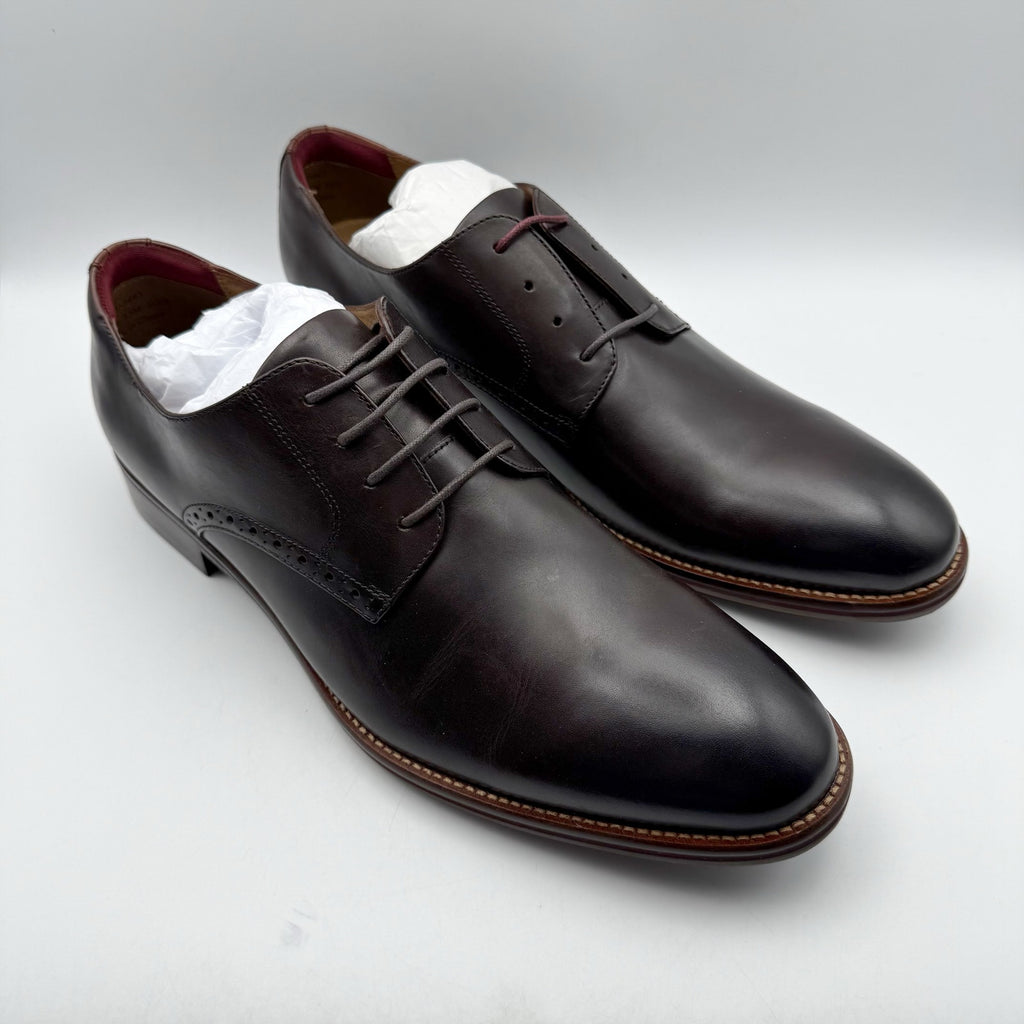 JOHNSTON & MURPHY Mens Conard 2.0 Dress Shoes US 13D Mahogany Brown Leather NIB