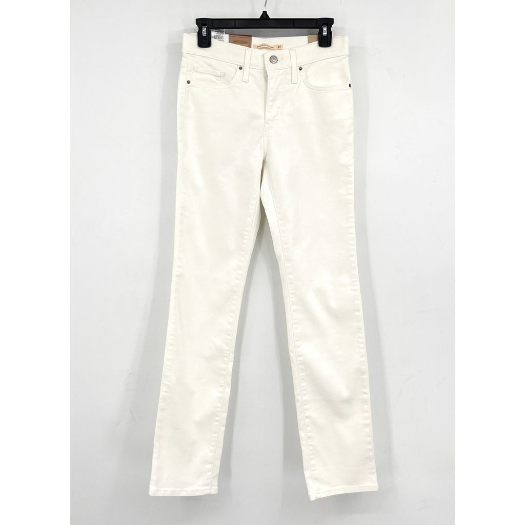 LEVI'S Women's 314 Shaping Straight Jeans 27x32 US 4 Clean White Stretch NWT