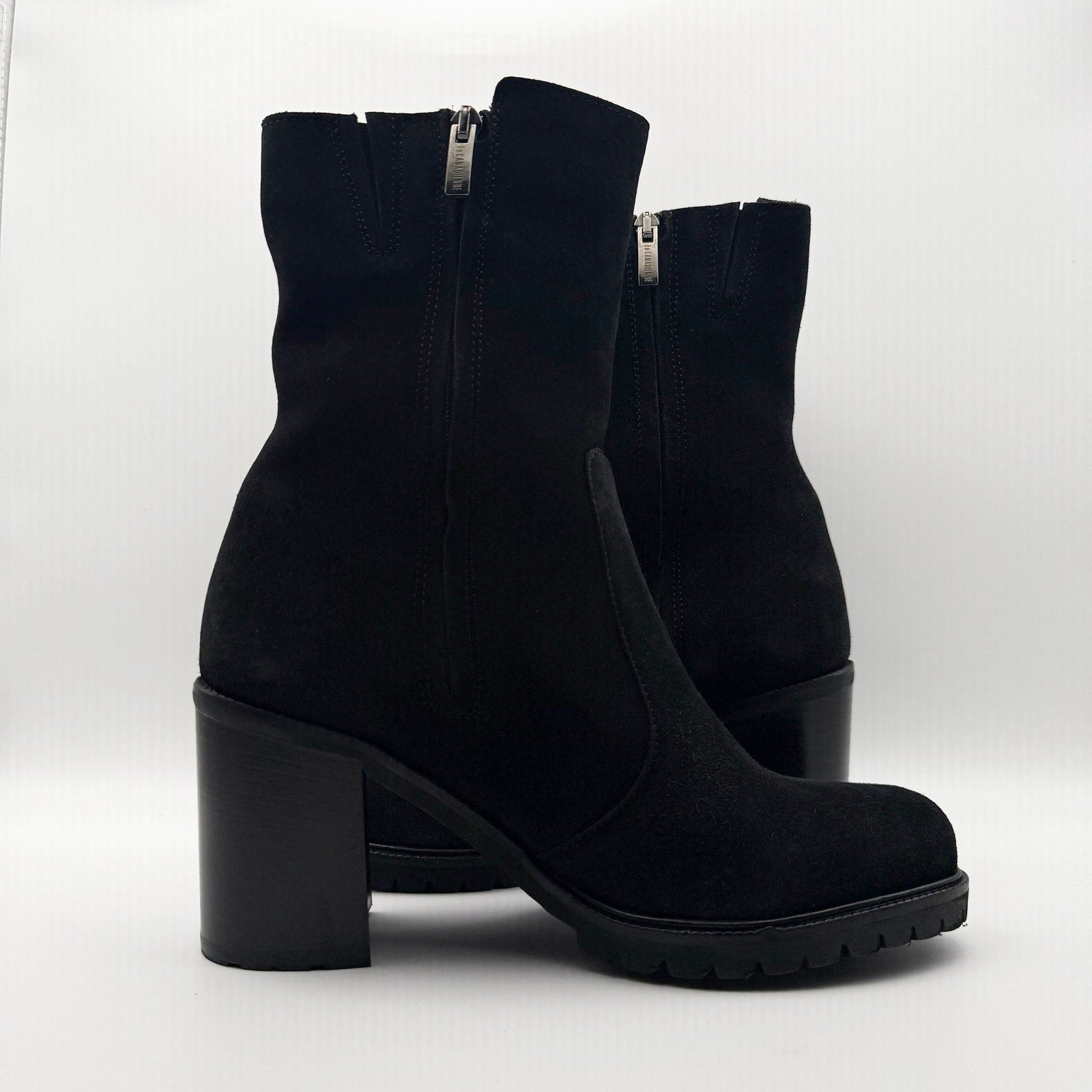 La Canadienne Womens Peppa Ankle Boots US 8 Black Suede NWOB