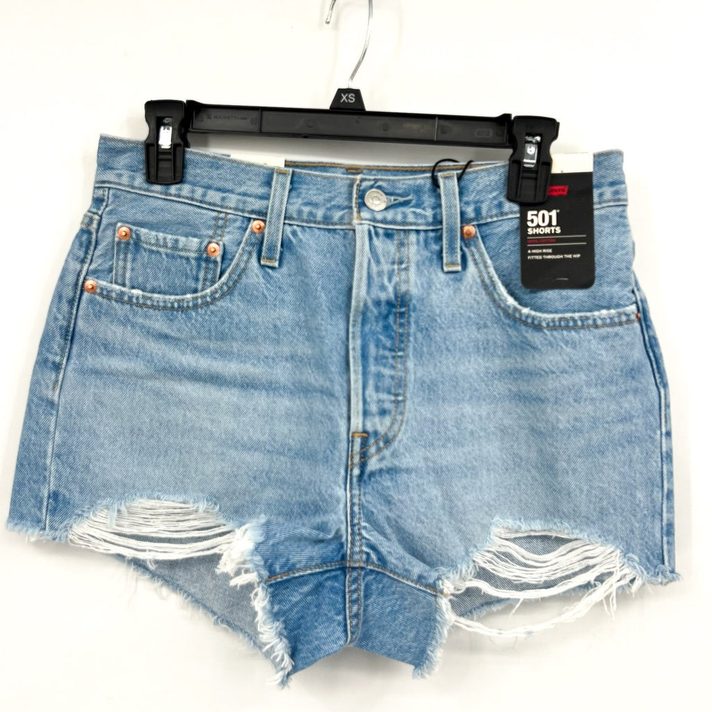 LEVI'S Womens 501 Original Fit Denim Shorts Size 28 US 6 Blue 56327-0086 NWT